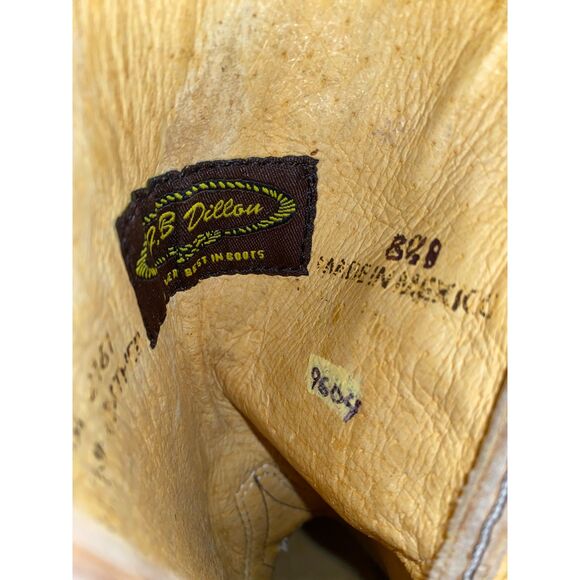 JB Dillon Silver Stud Tooled Leather Cowboy Boots Women Size 8.5B - Picture 7 of 10